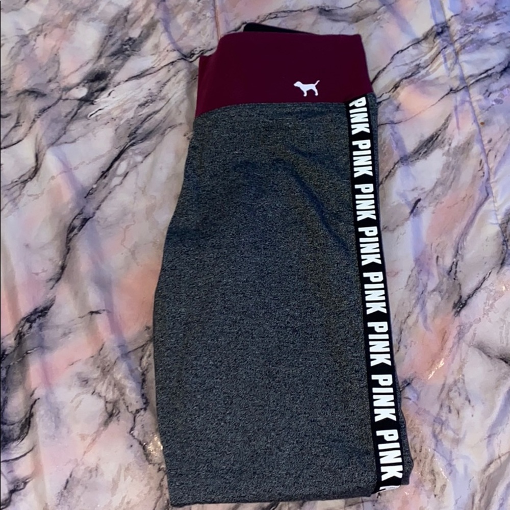 Burgundy pink leggings